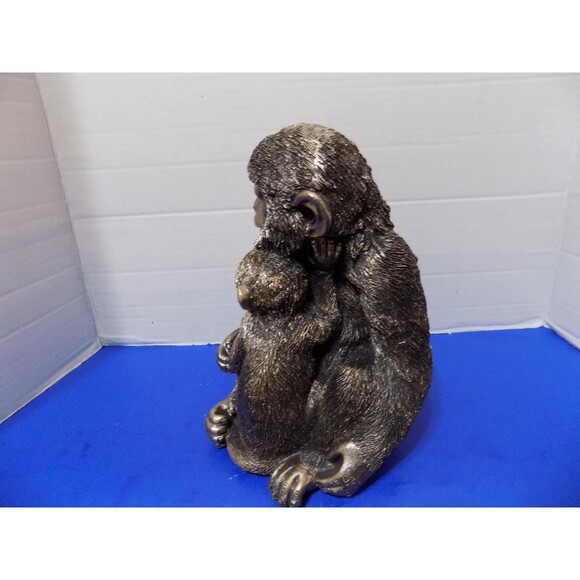 NEW Mother Monkey & Baby Figurines Statue Ape - Picture 6 of 8